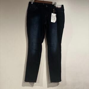 YMI - Royalty For Me Women's Mid rise Basic Skinny Jeans - Dark Wash 14 W